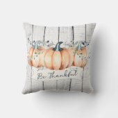 Watercolor Rustic Pumpkins クッション (裏面)