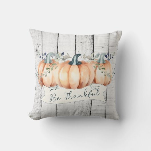 Watercolor Rustic Pumpkins クッション (正面)