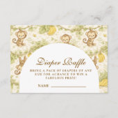 Watercolor Safari Animals Diapper Raffle エンクロージャーカード (正面)