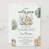 Watercolor Safari Baby Shower Invitation 招待状 (正面)