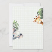 Watercolor Safari Baby Shower Invitation 招待状 (裏面)