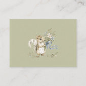 Watercolor Sage Gingham squirrel Books for Baby エンクロージャーカード (裏面)