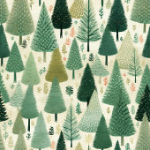 Watercolor sage pastel green Christmas trees  フリースブランケット