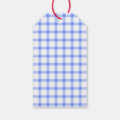 Watercolor Sailboat Blue Check Baby Shower ギフトタグ (裏面)