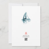 Watercolor Sailing Boat Wedding Invitation 招待状 (裏面)