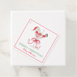 Watercolor Santa Christmas Cocktail Party フェイバータグ