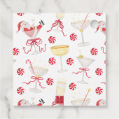 Watercolor Santa Christmas Cocktail Party フェイバータグ (裏面)