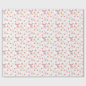 Watercolor Santa Christmas Cocktail Party ラッピングペーパー (フラット)