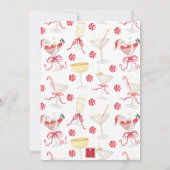 Watercolor Santa Christmas Cocktail Party 招待状 (裏面)