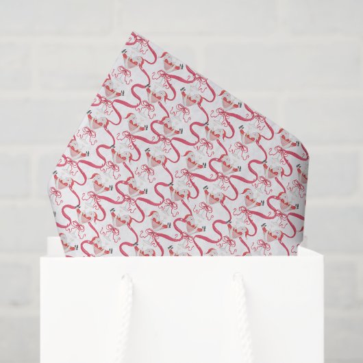 Watercolor Santa Christmas Cocktail Party 薄葉紙 (ギフトバッグ)