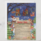 Watercolor Santa Letter from North Pole | Village (正面)