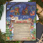 Watercolor Santa Letter from North Pole | Village