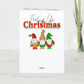 Watercolor Santa & Reindeer on the Beach Christmas シーズンカード (裏面)