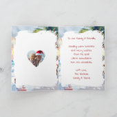 Watercolor Santa & Reindeer on the Beach Christmas シーズンカード (内部)