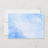 Watercolor Santorini  Destination Wedding RSVP (裏面)