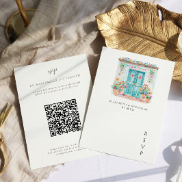 Watercolor Sayulita Mexico | QRコード ウェディング RSVP