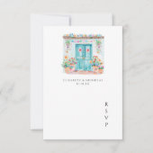 Watercolor Sayulita Mexico | QRコード ウェディング RSVP (正面)