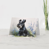 Watercolor Schnauzer カード (正面)
