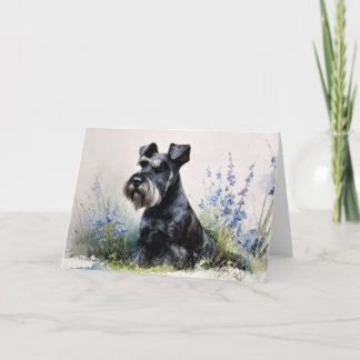 Watercolor Schnauzer カード
