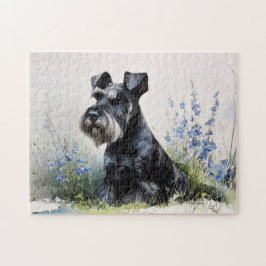 Watercolor Schnauzer ジグソーパズル