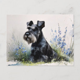 Watercolor Schnauzer ポストカード