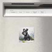 Watercolor Schnauzer マグネット (インサイチュ (食洗機))