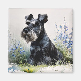 Watercolor Schnauzer マグネット
