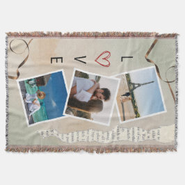 Watercolor Scrapbook Love Photo Design スローブランケット