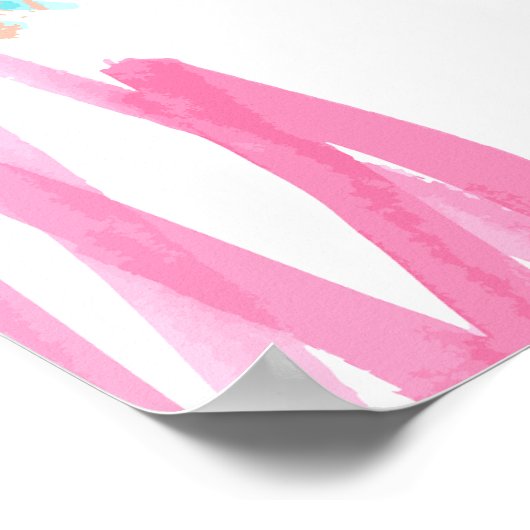 Watercolor scribbles Calendar 2026  ポスター (角)