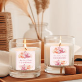 Watercolor Sea Salt & Orchid Candle Quote Sticker スクエアシール