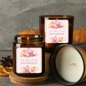 Watercolor Sea Salt & Orchid Candle Quote Sticker スクエアシール