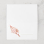 Watercolor Sea Shell Place Card プレイスカード (外部開封)