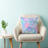 Watercolor sea shell seamless pattern. Hand drawn クッション (椅子)