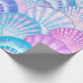 Watercolor sea shell seamless pattern. Hand drawn ラッピングペーパー (角)