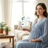 Watercolor Sea You Soon Baby shower Invitation 招待状