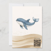 Watercolor Sea You Soon Baby shower Invitation 招待状 (裏面)