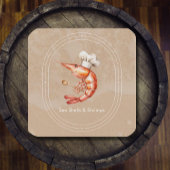 Watercolor Seafood / Coastal Beach Style スクエア名刺