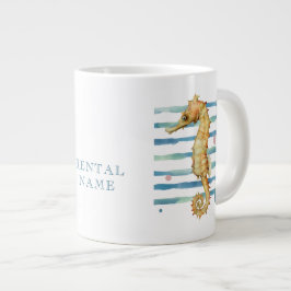 WATERCOLOR SEAHORSE VACATION RENTAL  ジャンボコーヒーマグカップ