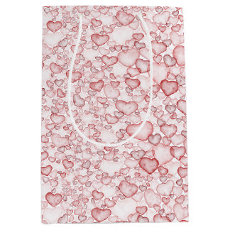 watercolor seamless pattern ミディアムペーパーバッグ