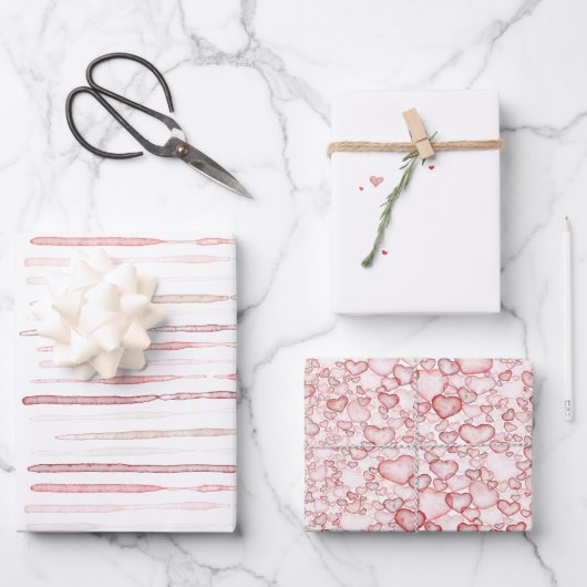 watercolor seamless pattern ラッピングペーパーシート (正面)