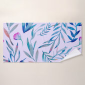 Watercolor seamless pattern. Botanical ornament. L バスタオル (バスタオル)