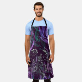 Watercolor seamless pattern. Branch with berry Wat エプロン (着用した状態)