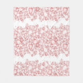 watercolor seamless pattern featuring numerous sof フリースブランケット (正面)