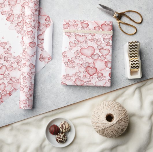 watercolor seamless pattern featuring numerous sof ラッピングペーパー (クラフト)