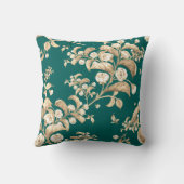 Watercolor seamless pattern of flowering branches, クッション (裏面)