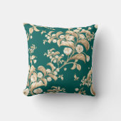 Watercolor seamless pattern of flowering branches, クッション (正面)