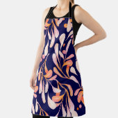 Watercolor seamless pattern. Rustic botanical dark エプロン (インサイチュ)