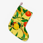 Watercolor seamless pattern with citrus fruits. スモールクリスマスストッキング (正面 (吊り時))