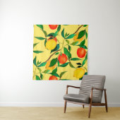 Watercolor seamless pattern with citrus fruits.  タペストリー (インサイチュ(横))