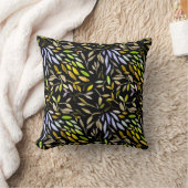 Watercolor seamless pattern with colorful leaves.  クッション (ブランケット)